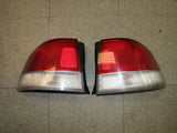JDM 96-99 Honda Civic Ek EK3 S04 4dr Red & White Rear Taillights Lights OEM RARE