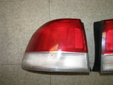 JDM 96-99 Honda Civic Ek EK3 S04 4dr Red & White Rear Taillights Lights OEM RARE
