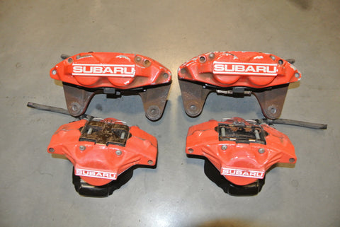 JDM Subaru 4 Piston Front  2 Piston Rear Brake Calipers Set Impreza WRX 02-07