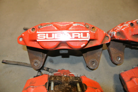 JDM Subaru 4 Piston Front  2 Piston Rear Brake Calipers Set Impreza WRX 02-07