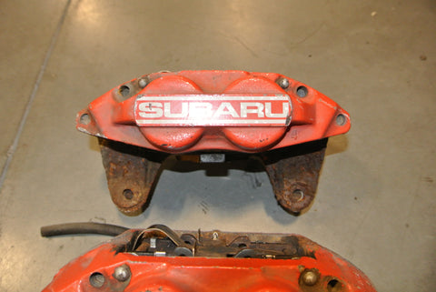 JDM Subaru 4 Piston Front Brake Calipers Impreza WRX Legacy Forester OEM EJ205