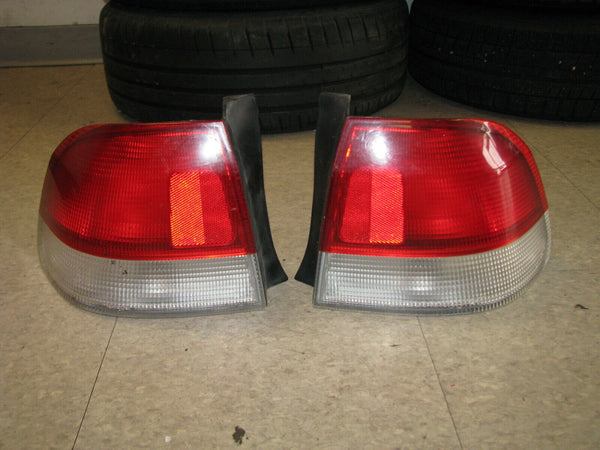 JDM 96-99 Honda Civic Ek EK3 S04 4dr Red & White Rear Taillights Lights OEM RARE
